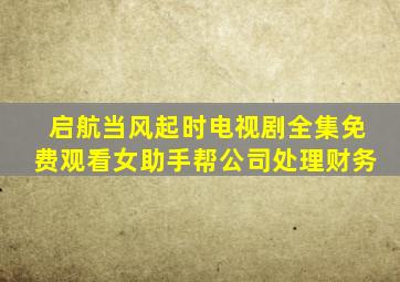 启航当风起时电视剧全集免费观看女助手帮公司处理财务