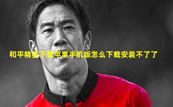 和平精英下载苹果手机版怎么下载安装不了了