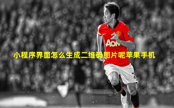 小程序界面怎么生成二维码图片呢苹果手机
