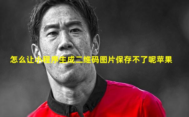 怎么让小程序生成二维码图片保存不了呢苹果